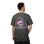 Floral Skull T-Shirt — Colorful Rose & Skull Graphic Tee
