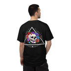 Floral Skull T-Shirt — Colorful Rose & Skull Graphic Tee