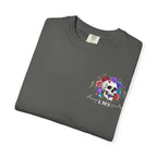 Floral Skull T-Shirt — Colorful Rose & Skull Graphic Tee