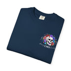 Floral Skull T-Shirt — Colorful Rose & Skull Graphic Tee