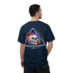 Floral Skull T-Shirt — Colorful Rose & Skull Graphic Tee